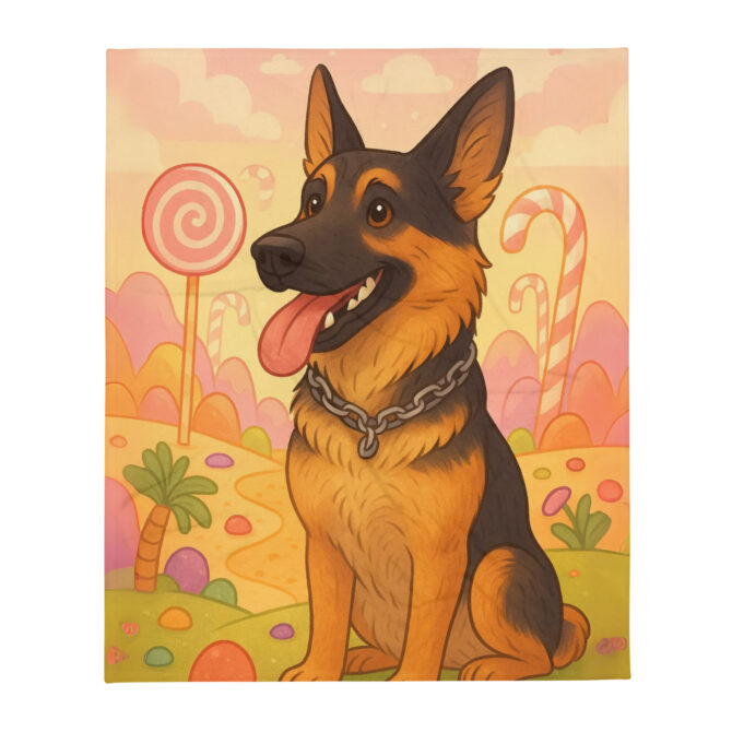 Pet in Candyland – Custom Pet Blanket | Personalized Throw Design