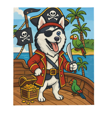 Pirate Adventure Custom Pet Blanket | Personalized Cozy Throw