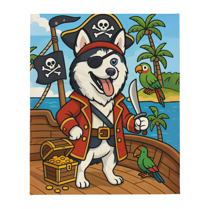Pirate Adventure Custom Pet Blanket | Personalized Cozy Throw