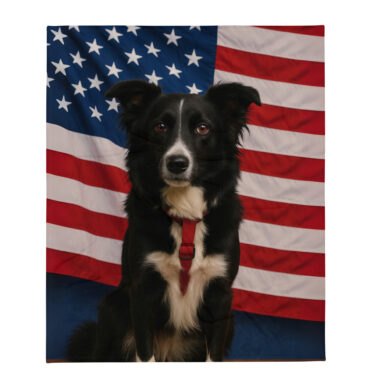 Stars & Stripes Glory – Custom Pet Blanket | Personalized Patriotic Throw