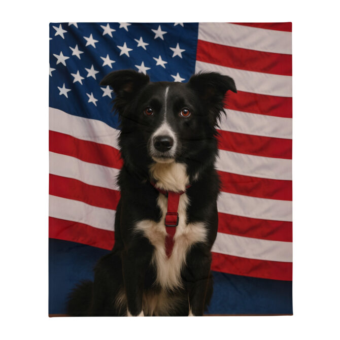 Stars & Stripes Glory – Custom Pet Blanket | Personalized Patriotic Throw