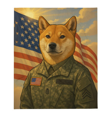 Patriotic Soldier Pet Blanket – Custom Personalized Throw