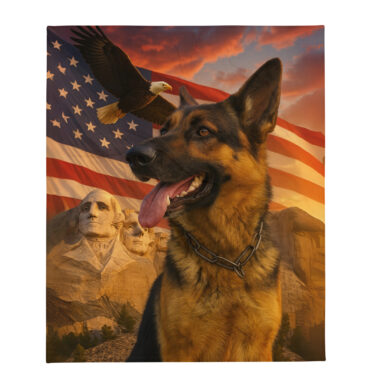 Bald Eagle & Pet Unity – Custom Patriotic Pet Blanket