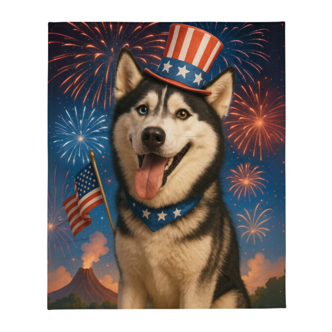 Fourth of July Fireworks – Custom Pet Blanket | Personalized Throw
