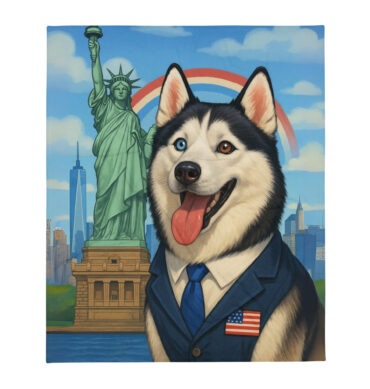 Liberty Scene Custom Pet Blanket – Personalized Patriotic Throw