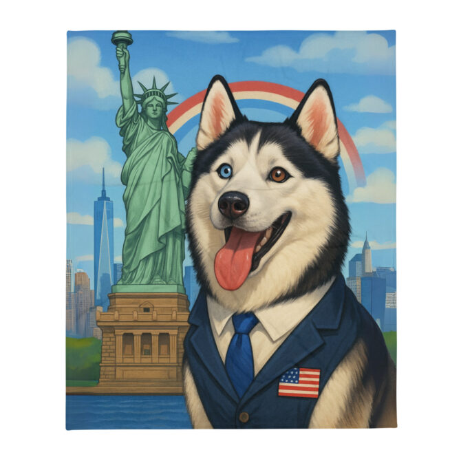 Liberty Scene Custom Pet Blanket – Personalized Patriotic Throw