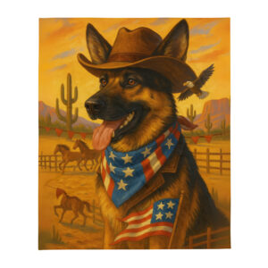 American Rodeo Spirit – Custom Pet Blanket | Personalized Western Throw