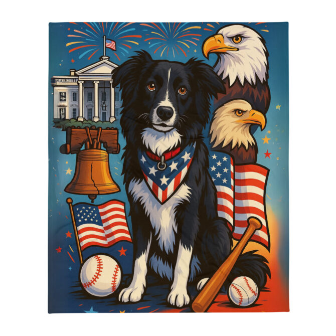 American Dream Collage – Custom Pet Blanket | Personalized Patriotic Throw