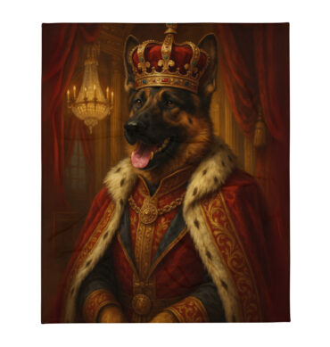 Fantasy Royal Portrait – Custom Pet Blanket | Personalized Throw