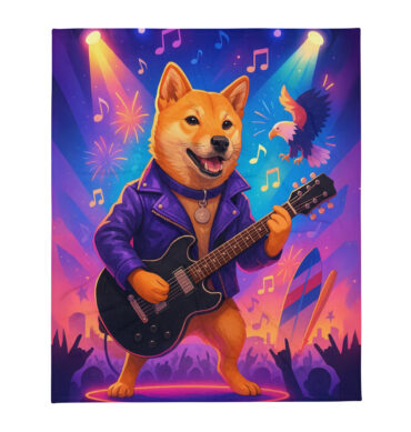 Rock Star Stage Custom Pet Blanket – Personalized Music-Themed Throw