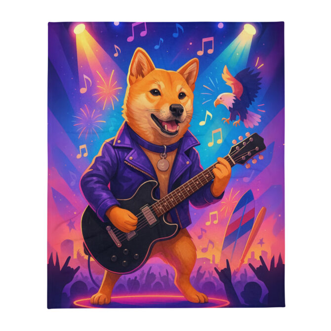 Rock Star Stage Custom Pet Blanket – Personalized Music-Themed Throw