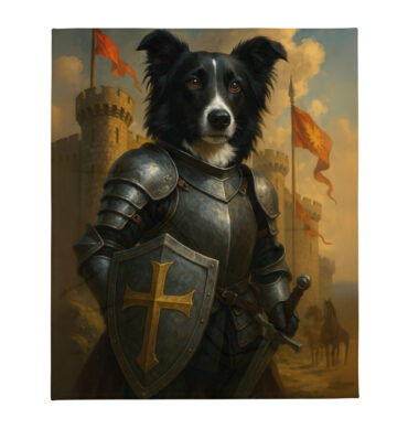 Medieval Knight Pet Blanket – Custom Pet Throw for Home & Gifts