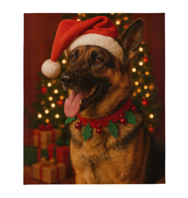 Santa’s Little Helper – Custom Pet Blanket with Your Pet’s Photo