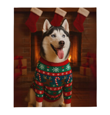 Ugly Christmas Sweater Fun – Custom Pet Blanket