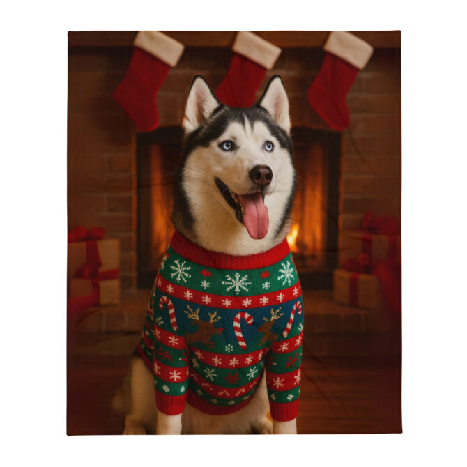 Ugly Christmas Sweater Fun – Custom Pet Blanket