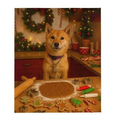 Christmas Cookie Kitchen – Custom Pet Blanket with Your Pet’s Portrait