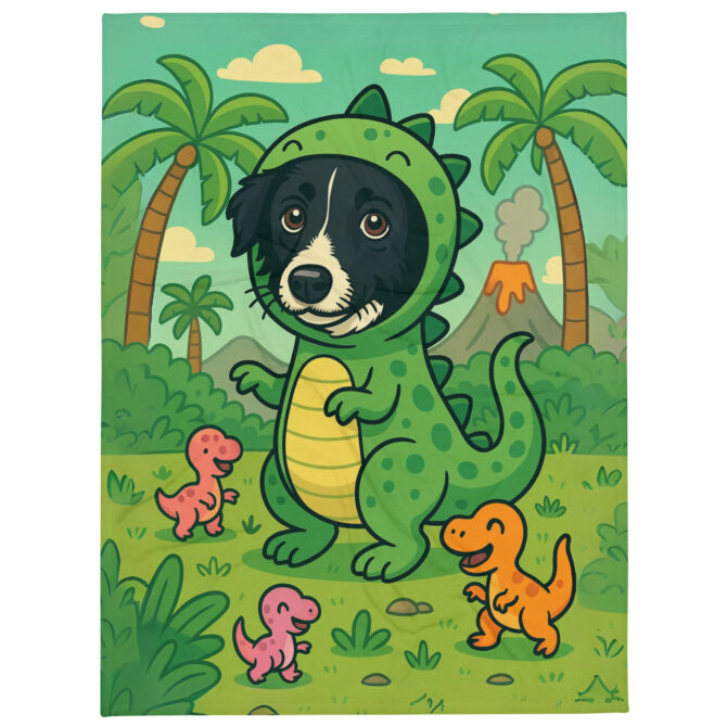 Custom Pet Blanket – Dino Buddy Design | Cozy & Personalized Throw - Image 2
