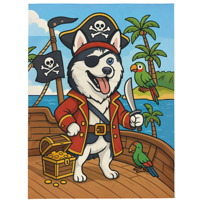 Pirate Adventure Custom Pet Blanket | Personalized Cozy Throw - Image 2
