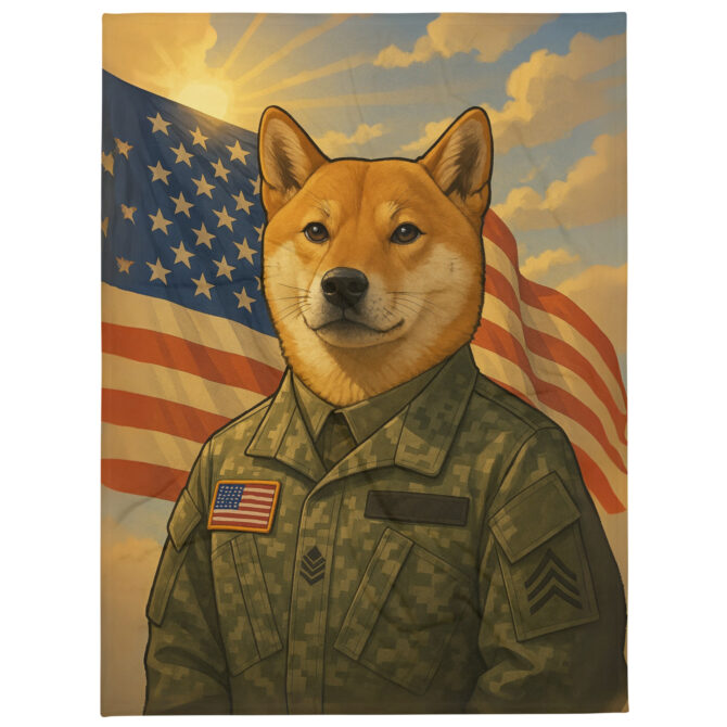 Patriotic Soldier Pet Blanket – Custom Personalized Throw - Image 2