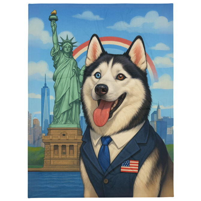 Liberty Scene Custom Pet Blanket – Personalized Patriotic Throw - Image 2