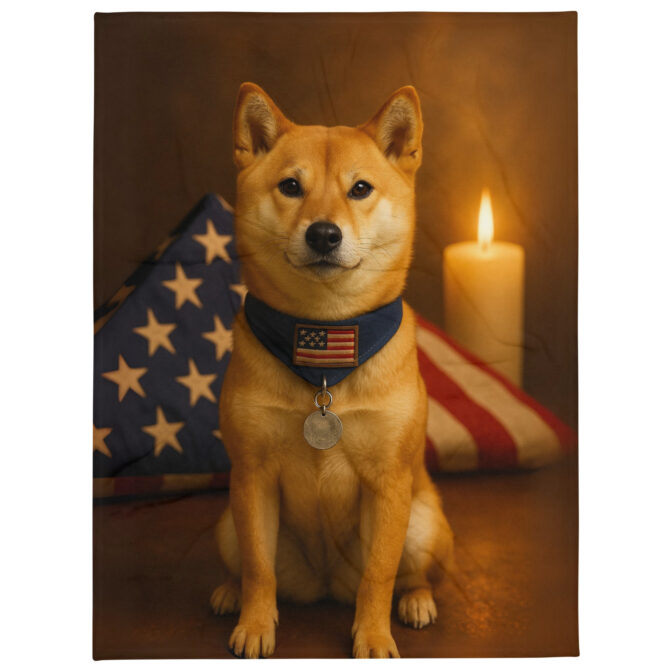 Veteran Tribute Custom Pet Blanket – Patriotic Personalized Throw - Image 2