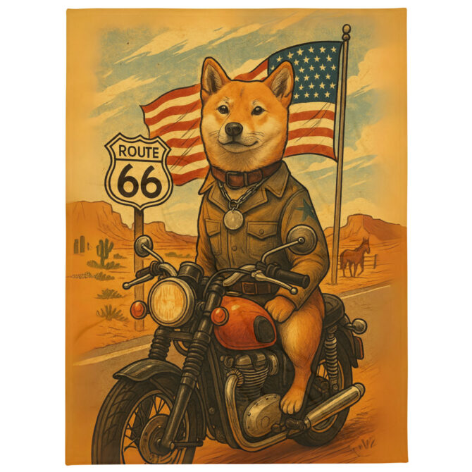 Route 66 Americana – Custom Pet Blanket | Personalized Throw - Image 2