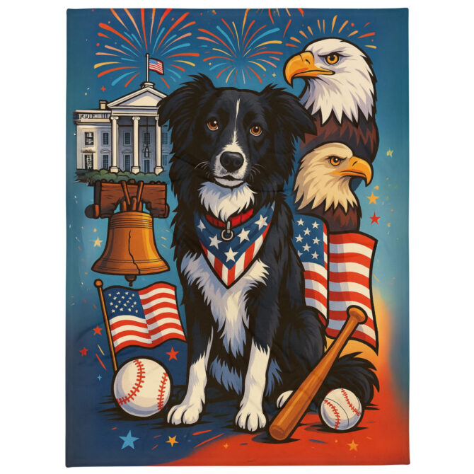 American Dream Collage – Custom Pet Blanket | Personalized Patriotic Throw - Image 2