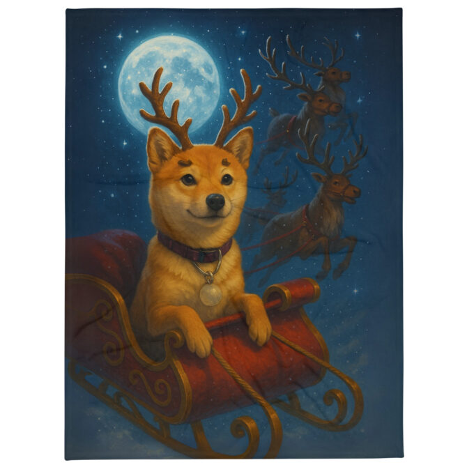 Reindeer Ride Adventure – Custom Pet Christmas Blanket - Image 2