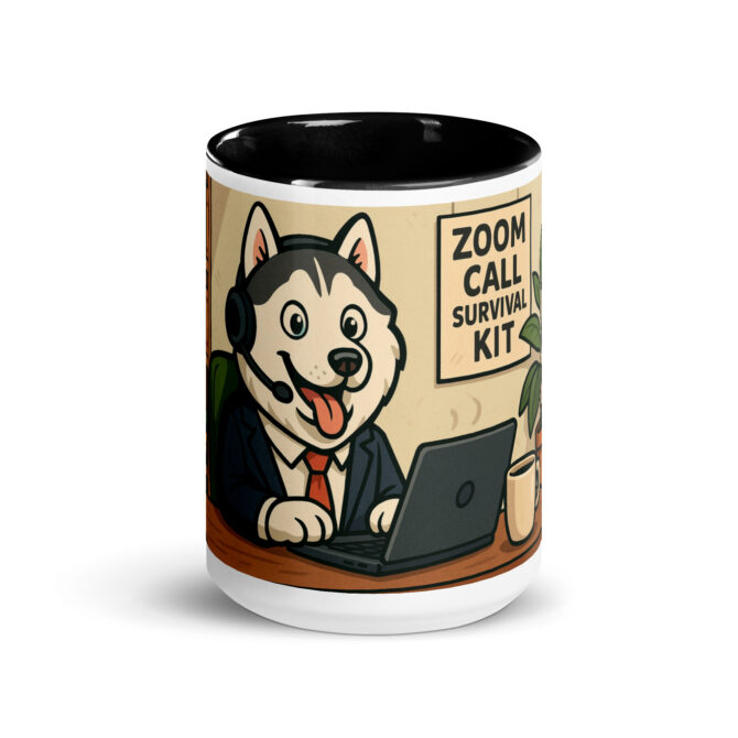 Custom "Zoom Call Survival Kit" Mug with Your Pet – Funny Personalized Coffee Cup - Image 3