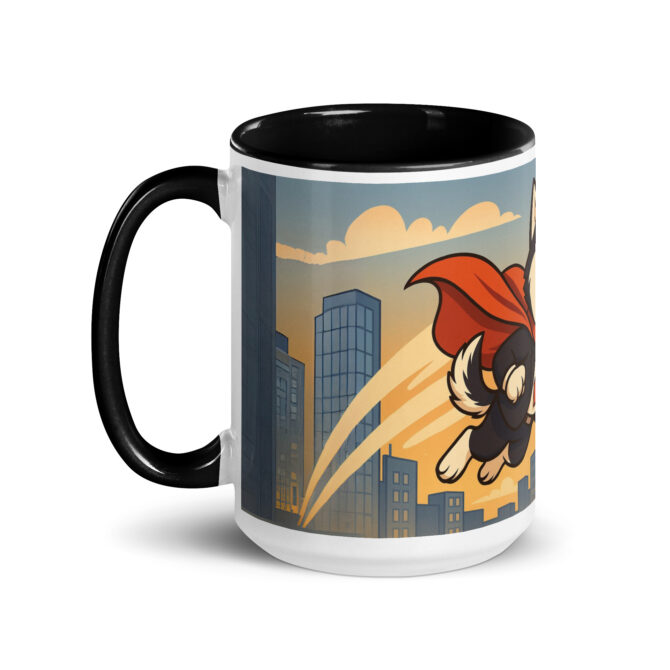 Deadline Destroyer Pet Superhero Custom Coffee Mug – Your Pet as a Hero - Image 4
