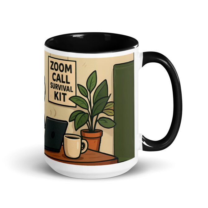 Custom "Zoom Call Survival Kit" Mug with Your Pet – Funny Personalized Coffee Cup - Image 2