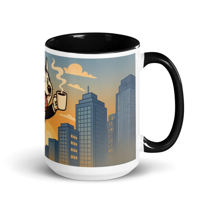 Deadline Destroyer Pet Superhero Custom Coffee Mug – Your Pet as a Hero - Image 2
