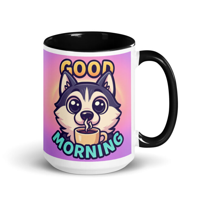Custom Oversized Eyes Good Morning Pet Mug – Your Pet as Adorable Coffee Art - Image 2