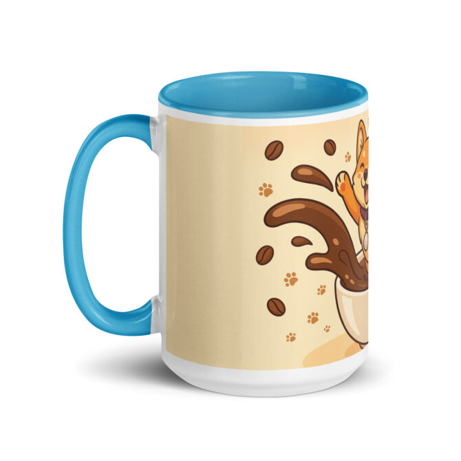 Custom Pet Coffee Mug – “Purrk Up! / Pawp Up!” Jumping from Cup Artwork - Image 9