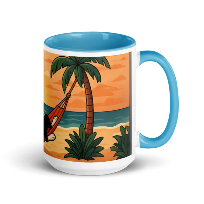 Custom Pet Coffee Mug – Sun, Sand & Hammock Morning Beach Scene - Image 8