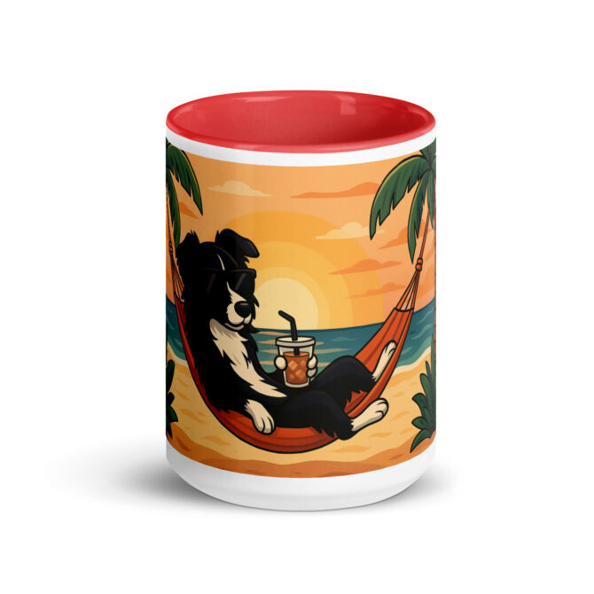 Custom Pet Coffee Mug – Sun, Sand & Hammock Morning Beach Scene - Image 6
