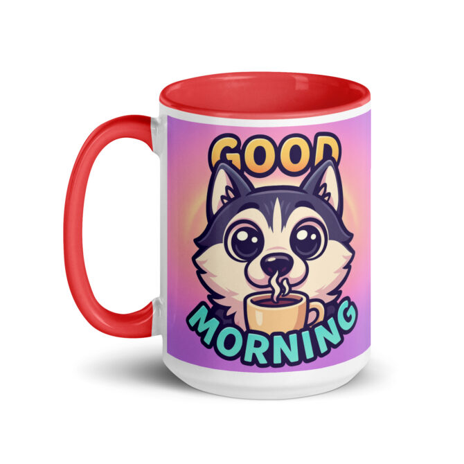 Custom Oversized Eyes Good Morning Pet Mug – Your Pet as Adorable Coffee Art