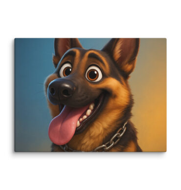 Hero Pet Close-Up | Custom Pixar-Style Pet Canvas Print