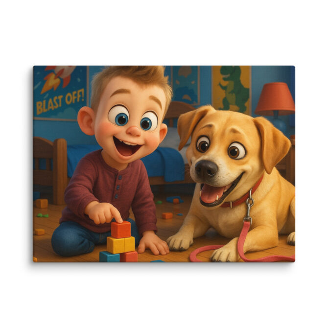 Pixar Playtime Custom Pet Canvas | Pixar-Style Wall Art