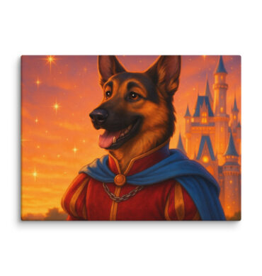 Royal Castle Portrait – Custom Disney-Style Pet Canvas Wall Art