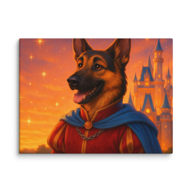 Royal Castle Portrait – Custom Disney-Style Pet Canvas Wall Art