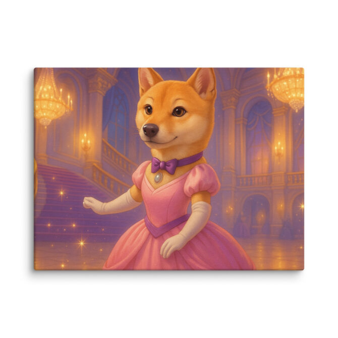 Disney-Style Pet Canvas | Fairytale Ballroom Custom Portrait