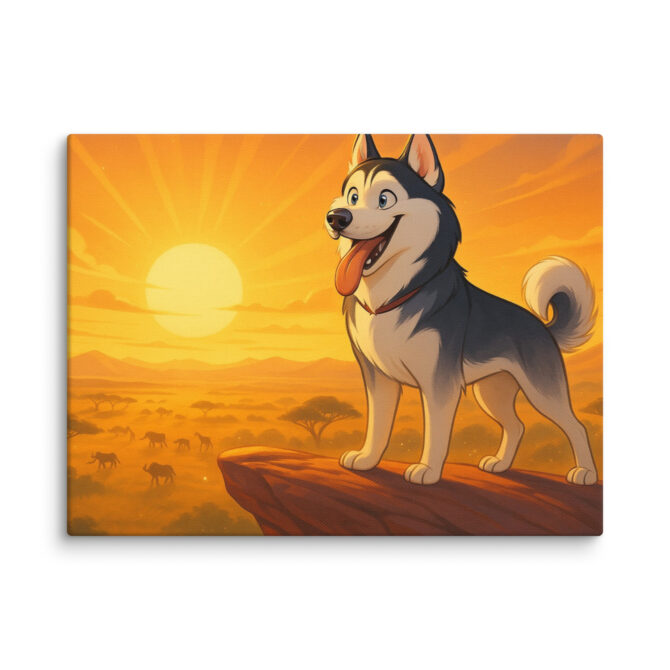 Disney-Style Pet Canvas – Lion King Pride Rock Portrait