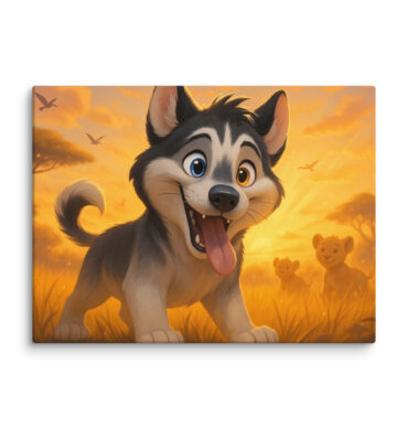Disney Style Canvas Prints – Simba & Friends Pet Portrait