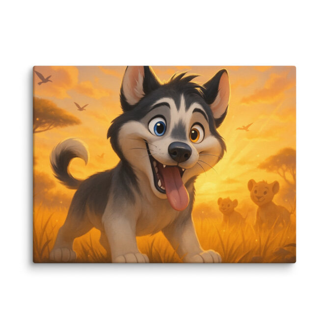 Disney Style Canvas Prints – Simba & Friends Pet Portrait