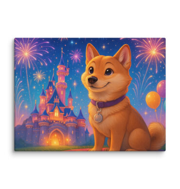 Disney Fireworks Night | Custom Disney-Style Pet Canvas Print