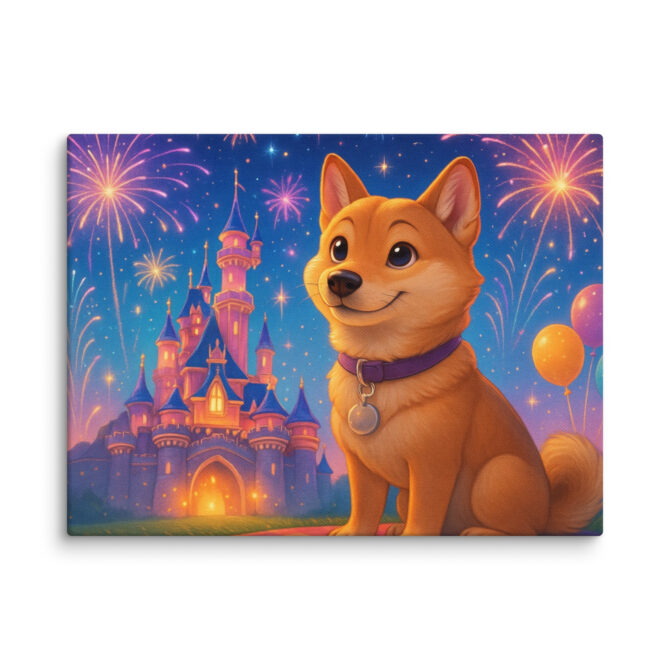 Disney Fireworks Night | Custom Disney-Style Pet Canvas Print