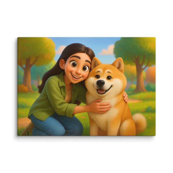 Pixar Style Pet Canvas – Best Friends Forever Custom Portrait - Image 2