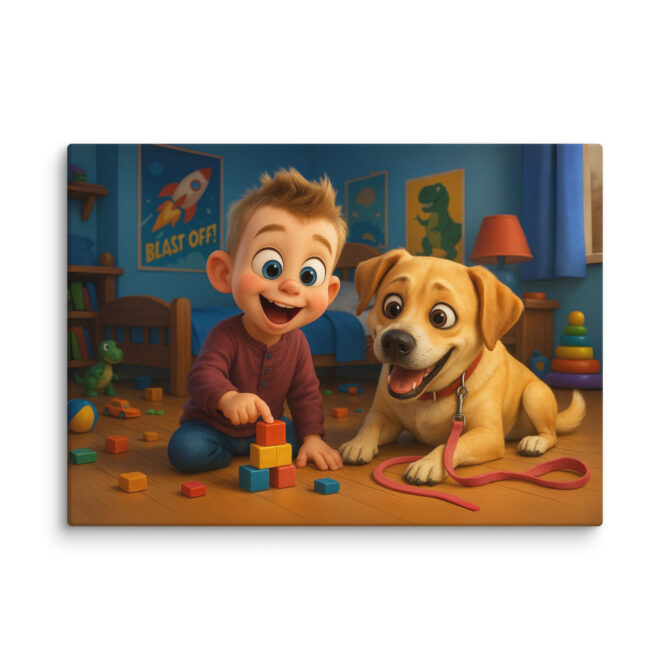Pixar Playtime Custom Pet Canvas | Pixar-Style Wall Art - Image 2