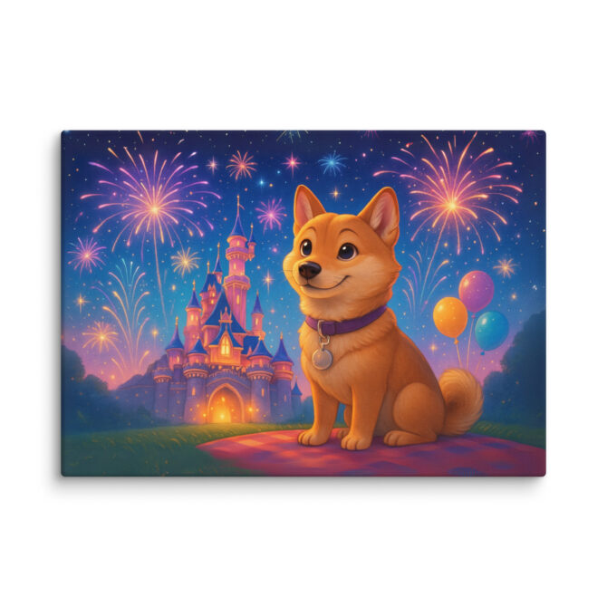 Disney Fireworks Night | Custom Disney-Style Pet Canvas Print - Image 2